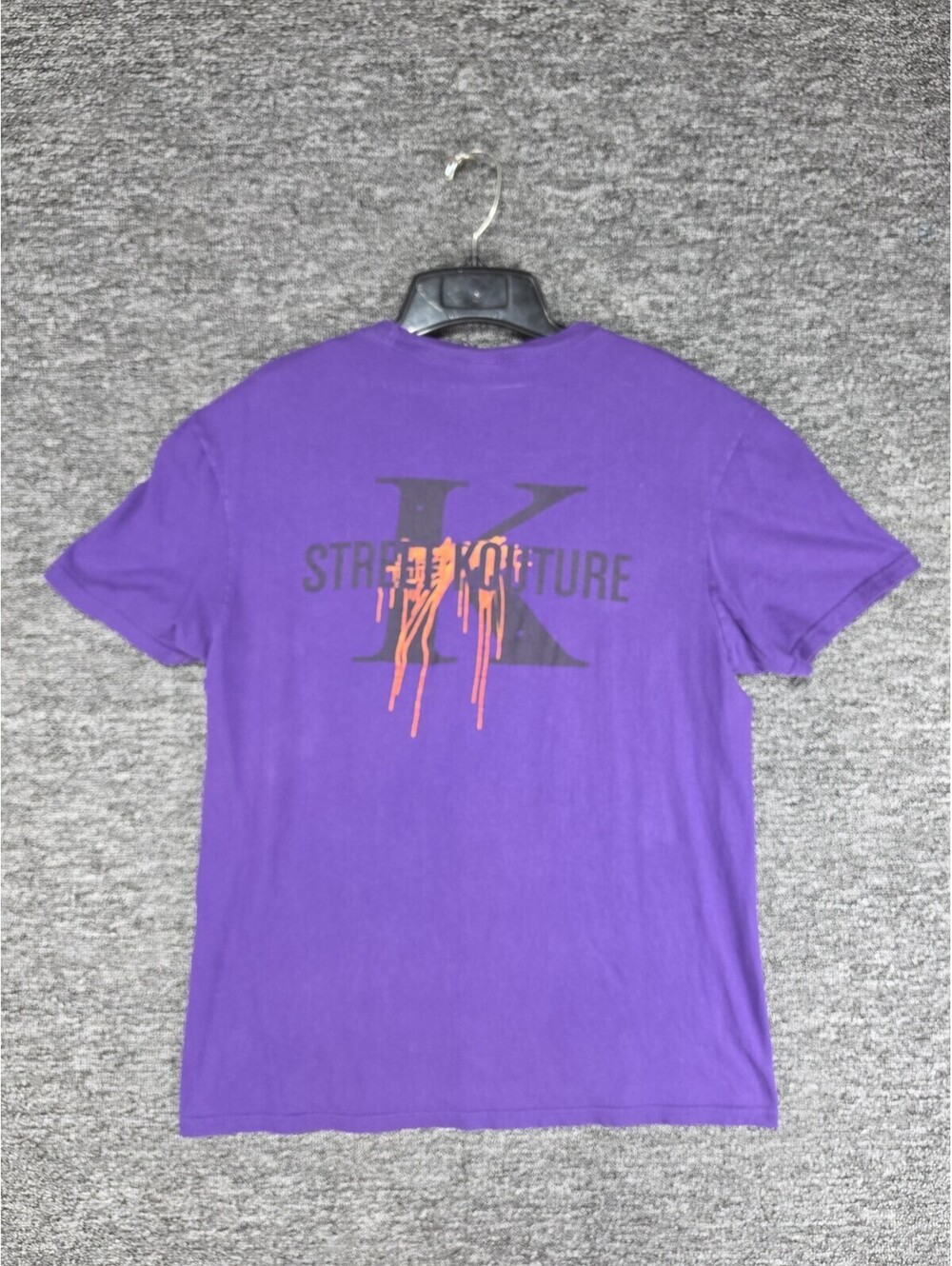 District Men's Purple RAW Graphic Logo Crew Neck Short Sleeve T-Shirt Size M